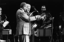 Edmundo Ross and Orchestra, Michael Aspel, 1994. Creator: Brian Foskett