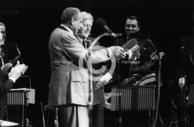 Edmundo Ross and Orchestra, Michael Aspel, 1994. Creator: Brian Foskett.