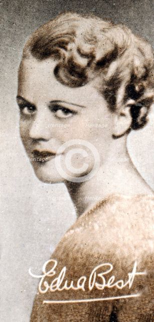 Edna Best (1900-1974), British stage and screen actress, 1935. Artist: Unknown