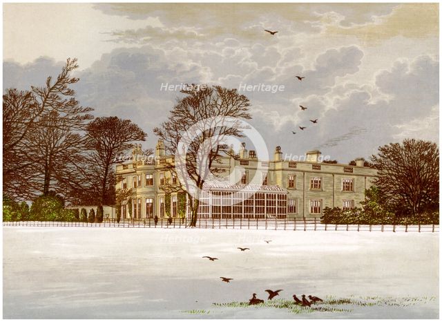 Ednaston Lodge, Derbyshire, home of the Kingdon family, c1880. Artist: Unknown