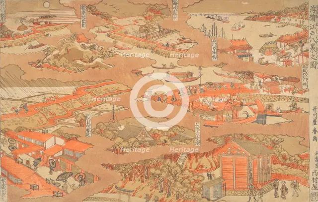 Edo Hakkei no Zu, ca. 1780. Creator: Utagawa Toyoharu.