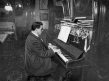 Edouard Herriot, French Radical politician, playing the piano, 1925