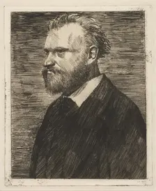 Edouard Manet, Bust-Length Portrait, 1864-65. Creator: Edgar Degas