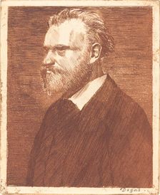 Edouard Manet, Bust-Length Portrait (Manet en buste), 1864/1865. Creator: Edgar Degas