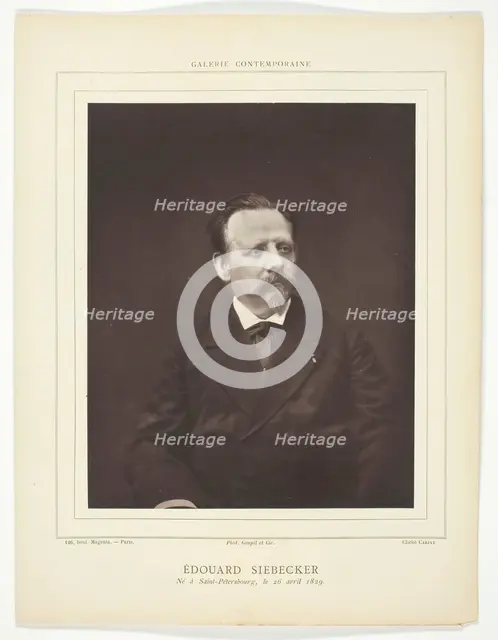 Édouard Siebecker, c. 1876/84. Creator: Etienne Carjat.
