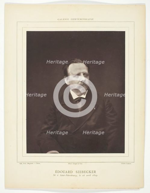 Édouard Siebecker, c. 1876/84. Creator: Etienne Carjat.