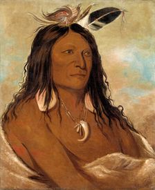 Eé-shah-kó-nee, Bow and Quiver, First Chief of the Tribe, 1834. Creator: George Catlin
