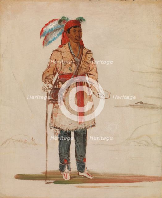 Ee-tów-o-kaum, Both Sides of the River, Chief of the Tribe, 1836. Creator: George Catlin.