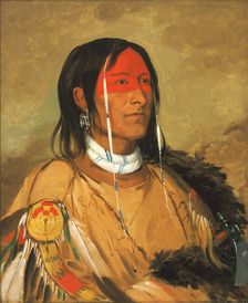 Eeh-tow-wées-ka-zeet, He Who Has Eyes Behind Him (also known as Broken Arm), a Foremost Brave, 1832. Creator: George Catlin