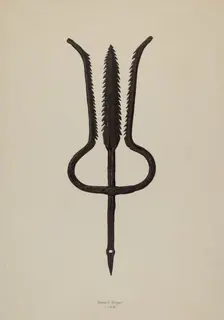 Eel Spear, 1938. Creator: Edward Unger