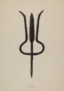 Eel Spear, 1938. Creator: Edward Unger