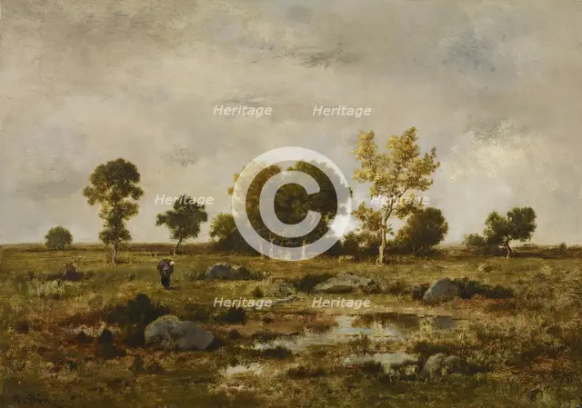 Effect of Autumn, Fontainebleau, c1870. Creator: Narcisse Virgile Diaz de la Pena.
