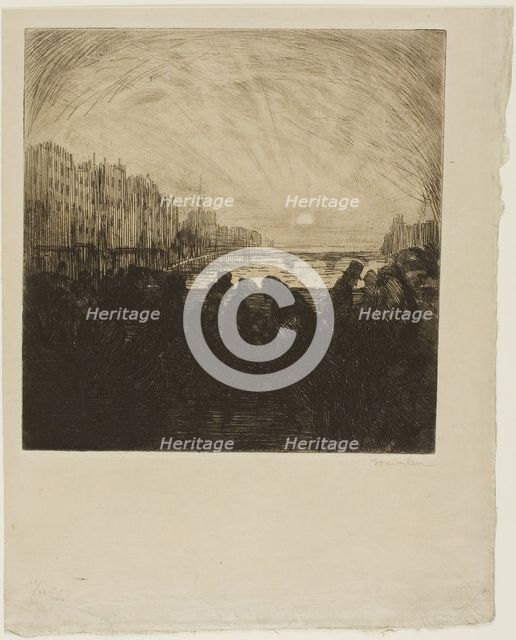 Effect of the setting sun, 763. Creator: Theophile Alexandre Steinlen.