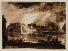 Effect for Newstead Abbey, Nottinghamshire, England, 1830. Creator: Thomas Cole