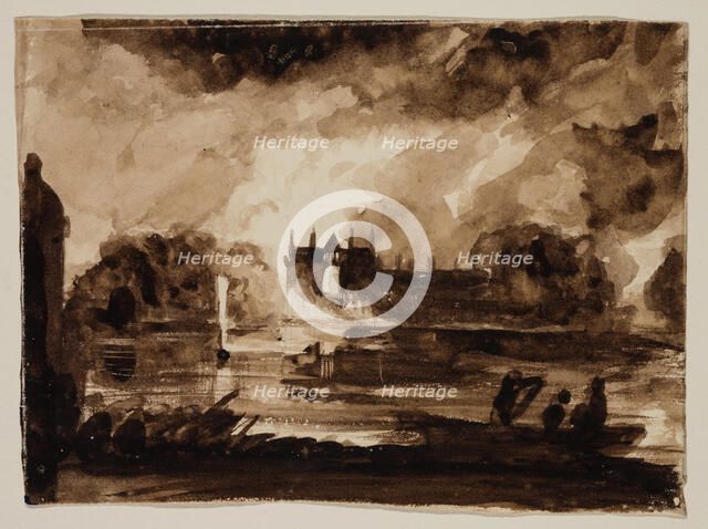 Effect for Newstead Abbey, Nottinghamshire, England, 1830. Creator: Thomas Cole.