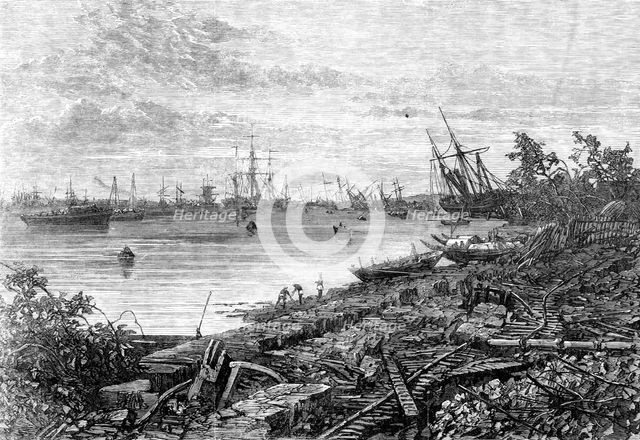Effects of the cyclone at Calcutta, 1864. Creator: Unknown.