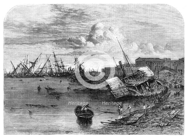 Effects of the cyclone at Calcutta on the 5th of October - from a photograph, 1864. Creator: Mason Jackson.