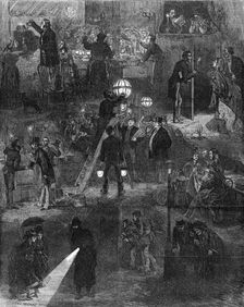 Effects of the gas strike in London, 1872. Creator: Unknown