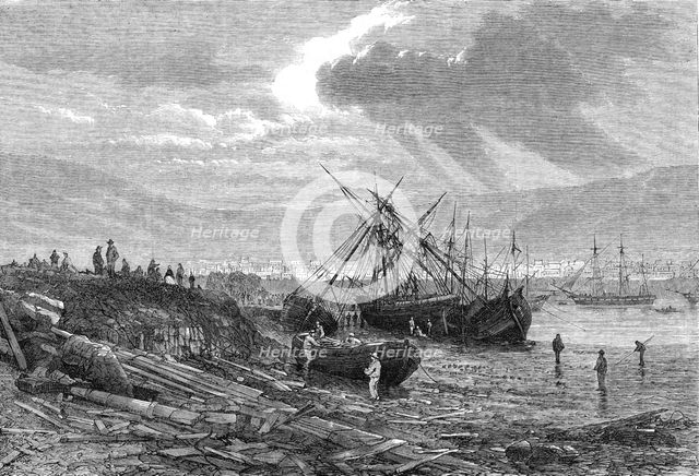 Effects of the late storm in Table Bay, Cape of Good Hope, 1865. Creator: Unknown.