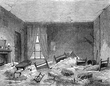 Effects of Flood at Lambeth during the Storm: room in Princes-Square, Lambeth, 1881. Creator: Unknown
