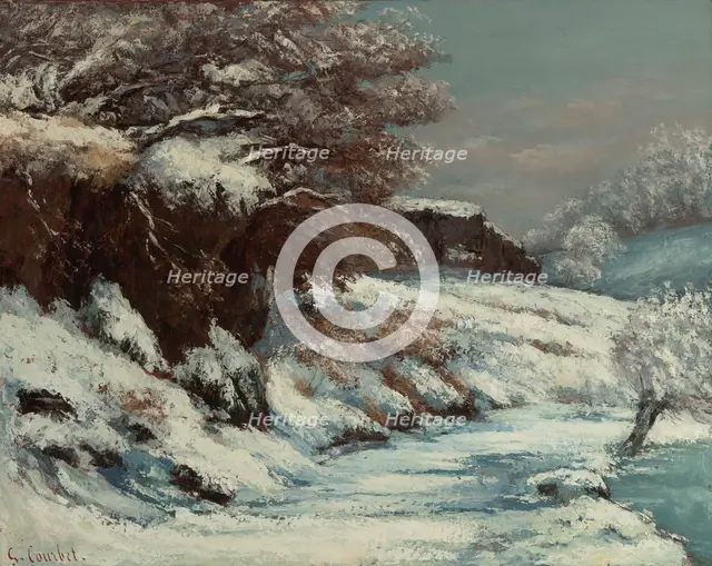 Effet de neige , 1867-1868. Creator: Courbet, Gustave (1819-1877).