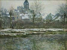 Effet de neige à Vétheuil ou Église de Vétheuil, 1878-1879. Creator: Monet, Claude (1840-1926)