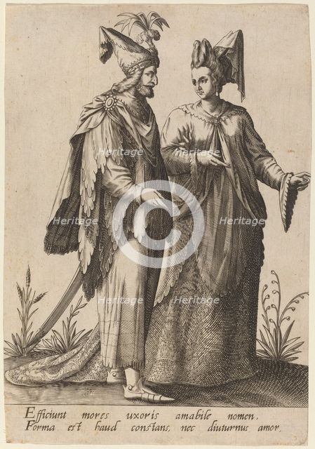 Efficiunt mores uxoris..., 1597. Creator: Robert Boissard.