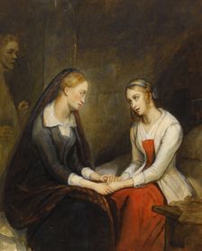 Effie and Jeanie Deans. After Walter Scott's "The Heart of Mid-Lothian", First quarter of 19th cen.. Creator: Scheffer, Ary (1795-1858)