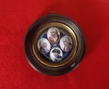 Effigy medallion of Le Peletier, Marat, Chalier and Bara, 1793. Creator: Unknown