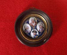 Effigy medallion of Le Peletier, Marat, Chalier and Bara, 1793. Creator: Unknown