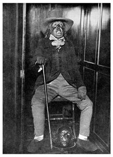 Effigy of Jeremy Bentham with his embalmed head, University College, London, 1956