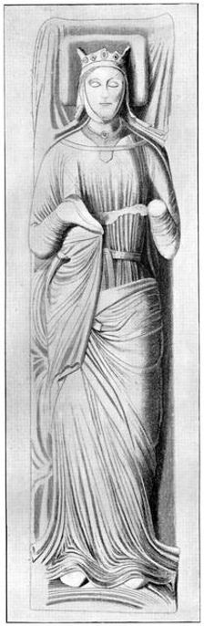 Effigy of Queen Eleanor, consort of Henry II, 13th century, (1910)
