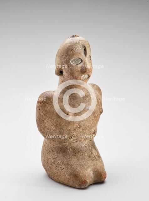 Effigy bottle (kneeling hunchbacked figure), 1200-1400. Creator: Unknown.