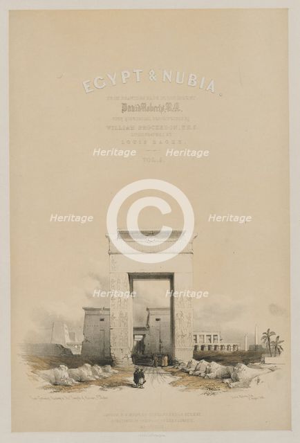 Egypt and Nubia: Frontispiece Volume V, 1849. Creator: Louis Haghe (British, 1806-1885); F.G.Moon, 20 Threadneedle Street, London.