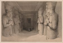 Egypt and Nubia: Volume I - No. 14, Interior of the Temple Aboo Simbel, 1836. Creator: Louis Haghe (British, 1806-1885)