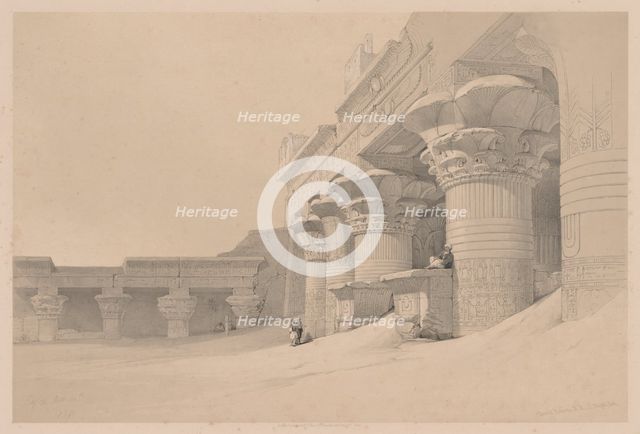 Egypt and Nubia: Volume I - No. 10, Edfou, 1838. Creator: Louis Haghe (British, 1806-1885).