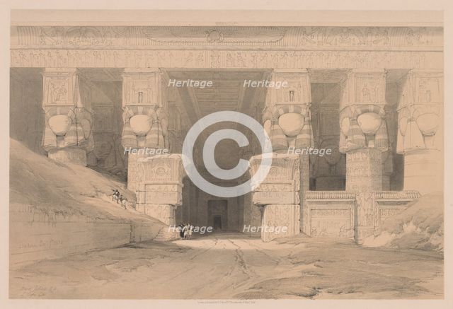 Egypt and Nubia: Volume I - No. 35, Dendera, 1838. Creator: Louis Haghe (British, 1806-1885).