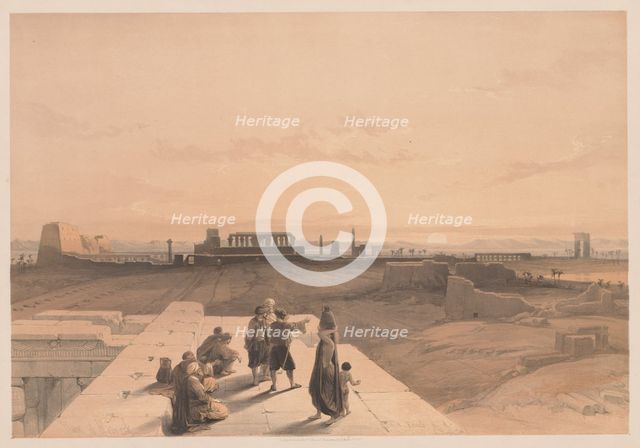 Egypt and Nubia: Volume I - No. 38, Ruins of Karnak, 1838. Creator: Louis Haghe (British, 1806-1885).