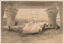 Egypt and Nubia: Volume I - No. 32, View from under the Portico of the Temple of Edfou..., 1838. Creator: Louis Haghe (British, 1806-1885)