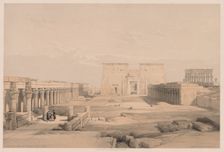Egypt and Nubia: Volume I - No. 42, Grand Approach to the Temple of Philae, Nubia, 1838. Creator: Louis Haghe (British, 1806-1885)