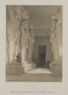 Egypt and Nubia, Volume I: Excavated Temple of Gyrshe, Nubia, 1846. Creator: Louis Haghe (British, 1806-1885); F.G.Moon, 20 Threadneedle Street, London