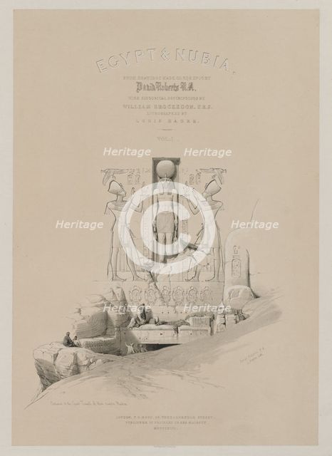 Egypt and Nubia, Volume I: Frontispiece, 1846. Creator: Louis Haghe (British, 1806-1885); F.G.Moon, 20 Threadneedle Street, London.