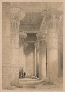Egypt and Nubia: Volume I - Frontispiece, View under the Grand Portico, Philae, 1838. Creator: Louis Haghe (British, 1806-1885)