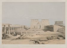 Egypt and Nubia, Volume I: Grand Approach to the Temple of Philae, Nubia, 1847. Creator: Louis Haghe (British, 1806-1885); F.G.Moon, 20 Threadneedle Street, London