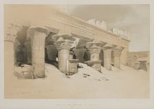 Egypt and Nubia Volume I: Portico of the Temple Edfou, Upper Egypt, 1846. Creator: Louis Haghe (British, 1806-1885); F.G.Moon, 20 Threadneedle Street, London