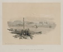 Egypt and Nubia, Volume I: Ruins of Luxor from the South-West, 1846. Creator: Louis Haghe (British, 1806-1885); F.G.Moon, 20 Threadneedle Street, London