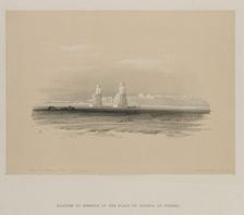 Egypt and Nubia, Volume I: Statues of Memnon, Thebes, 1846. Creator: Louis Haghe (British, 1806-1885); F.G.Moon, 20 Threadneedle Street, London