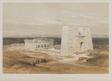 Egypt and Nubia, Volume I: Temple at Edfou, Ancient Apollinopolis, Upper Egypt, 1847. Creator: Louis Haghe (British, 1806-1885); F.G. Moon, 20 Threadneedle Street, London