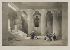 Egypt and Nubia, Volume I: Temple at Esneh, 1846. Creator: Louis Haghe (British, 1806-1885); F.G.Moon, 20 Threadneedle Street, London