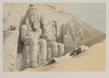Egypt and Nubia, Volume I: The Great Temple of Aboo-Simble, Nubia, 1846. Creator: Louis Haghe (British, 1806-1885); F.G. Moon, 20 Threadneedle Street, London